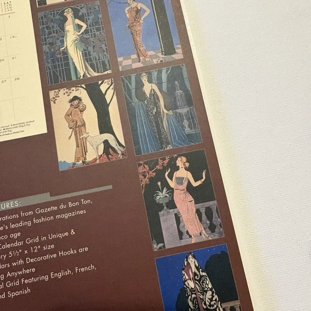 Gazette du Bon Ton Fashion Images from the Age of Art Deco 2006 Calendar 12 x 6
